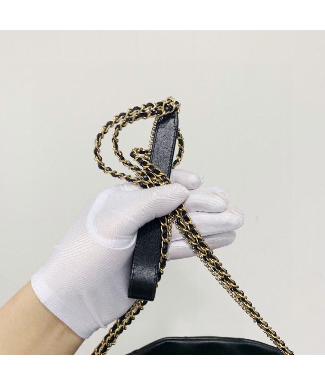 CHANEL Черная кожаная сумка через плечо, фото 7