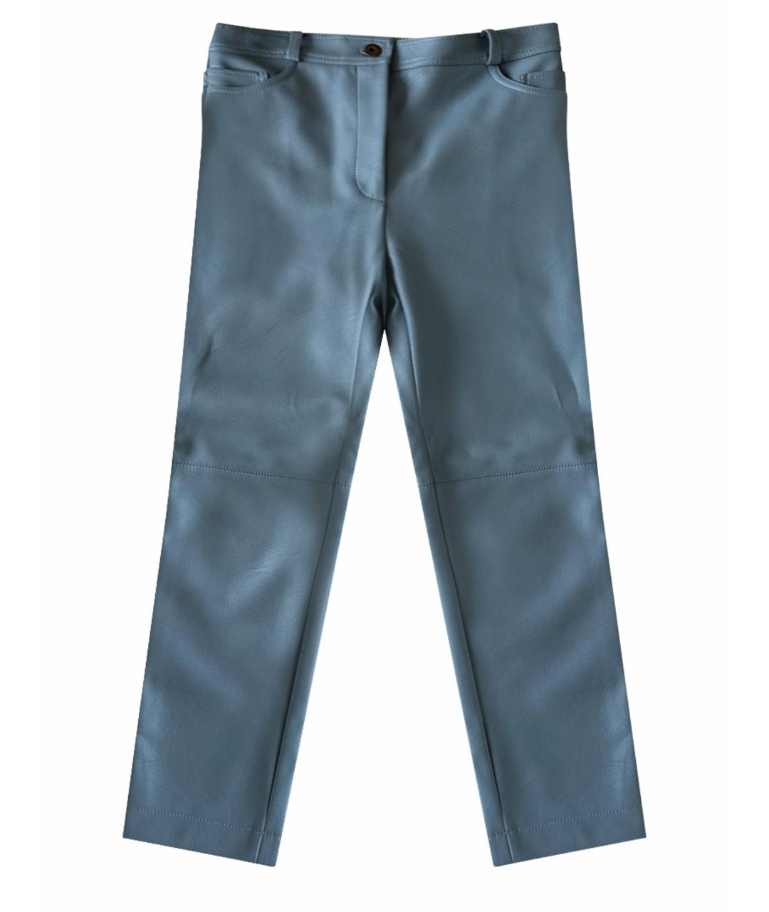 STELLA MCCARTNEY Голубые полиэстеровые прямые брюки, фото 1