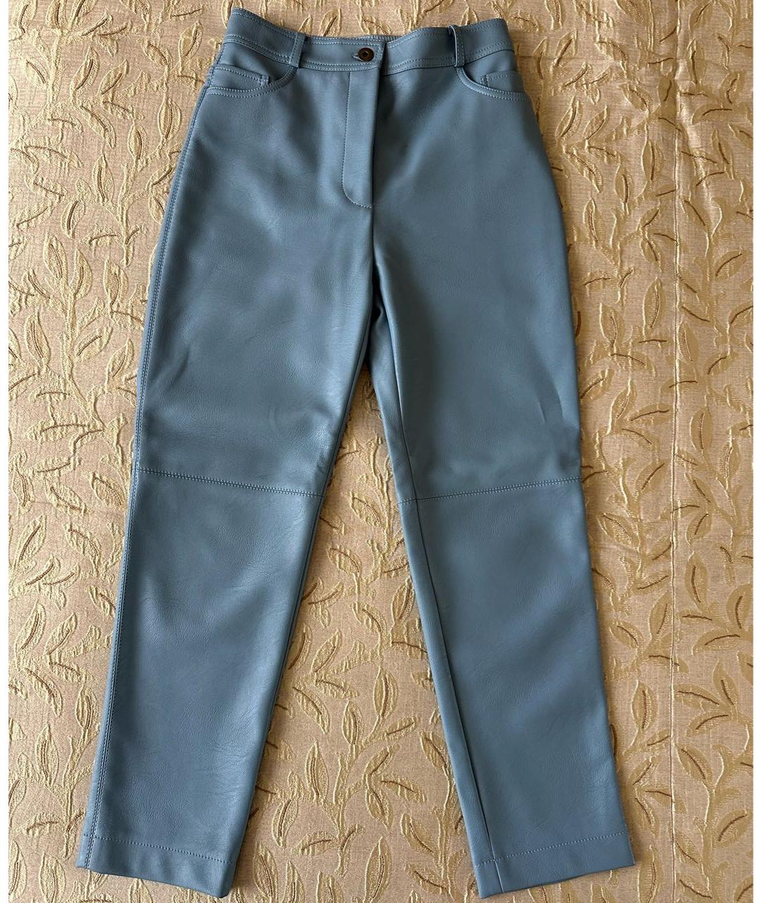 STELLA MCCARTNEY Голубые полиэстеровые прямые брюки, фото 8