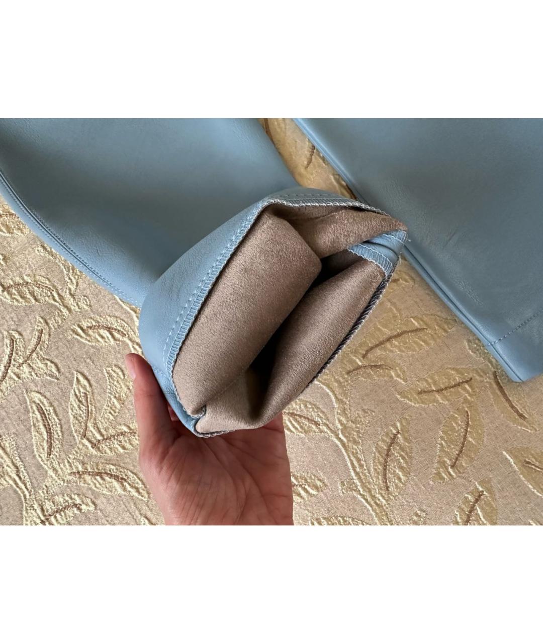 STELLA MCCARTNEY Голубые полиэстеровые прямые брюки, фото 7