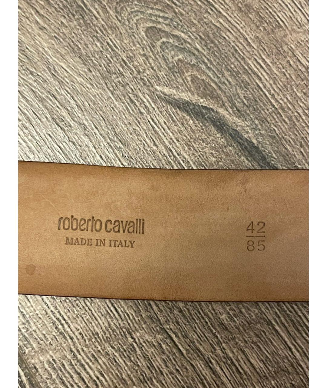 ROBERTO CAVALLI Оранжевый кожаный ремень, фото 3