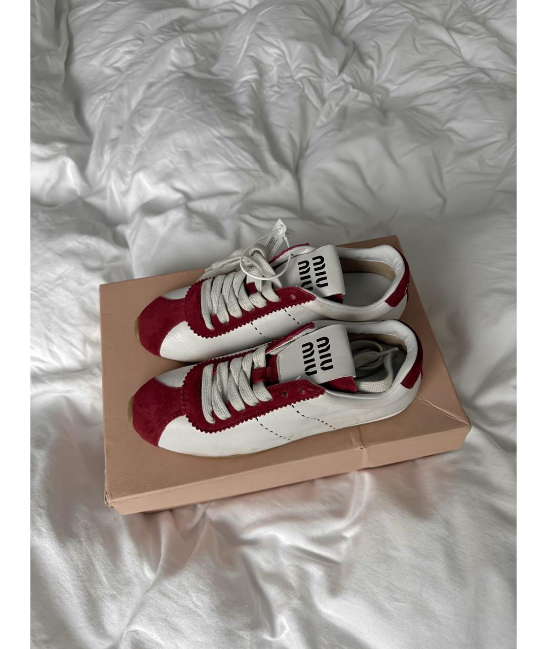 MIU MIU Мульти кожаные кроссовки, фото 3