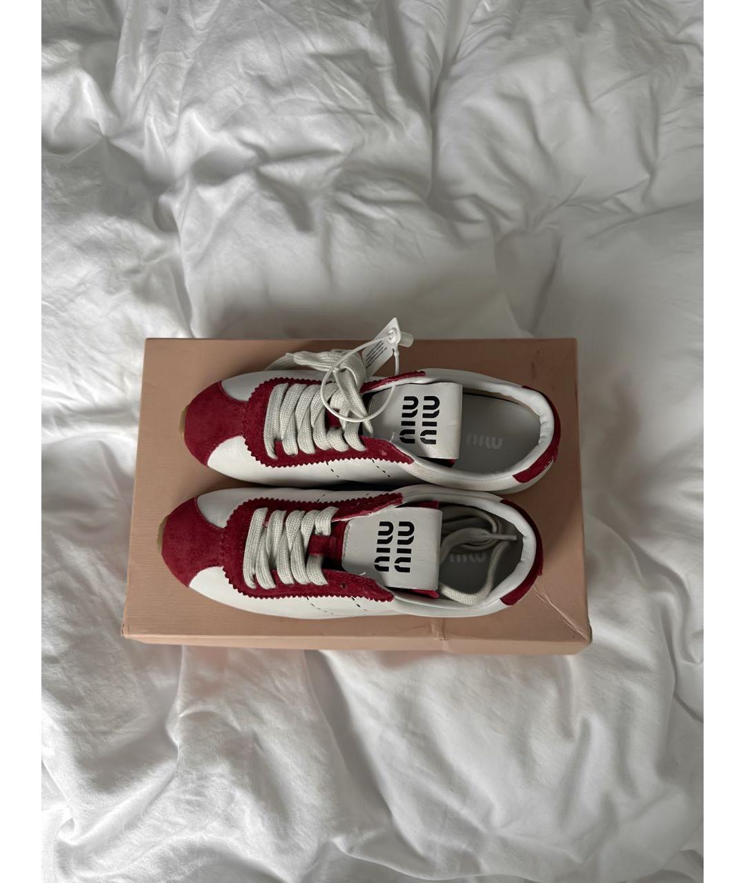 MIU MIU Мульти кожаные кроссовки, фото 2