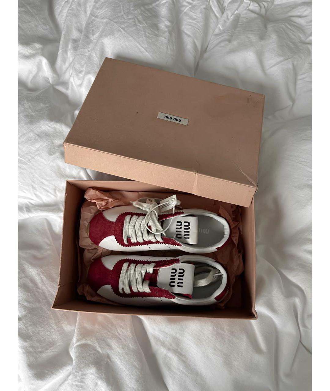 MIU MIU Мульти кожаные кроссовки, фото 6