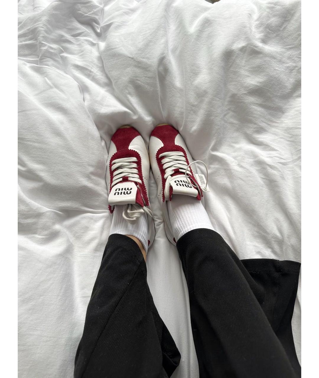 MIU MIU Мульти кожаные кроссовки, фото 5