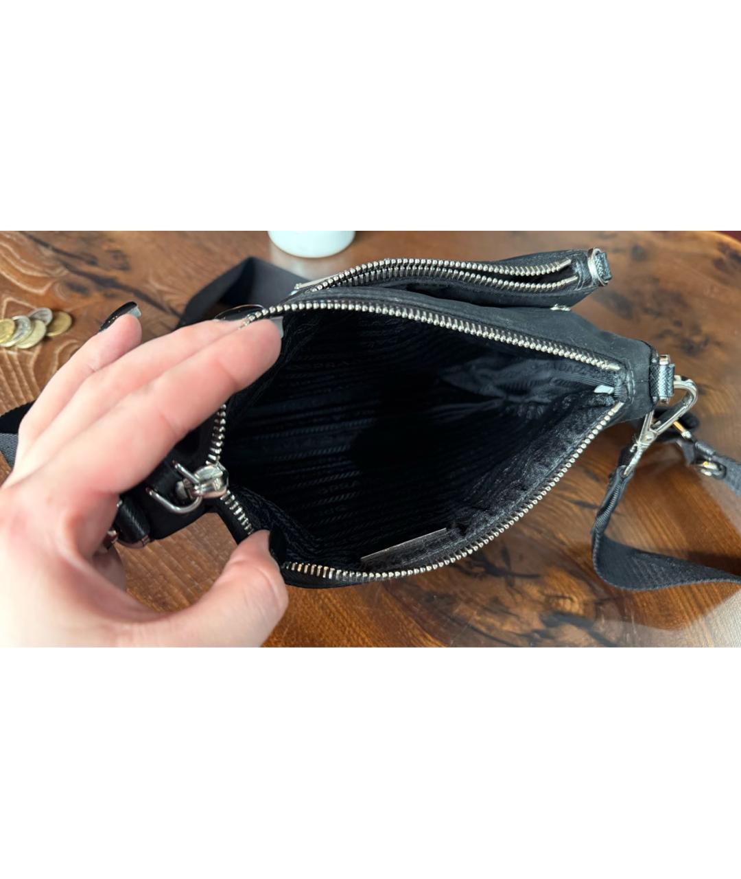 PRADA Черная сумка через плечо, фото 3