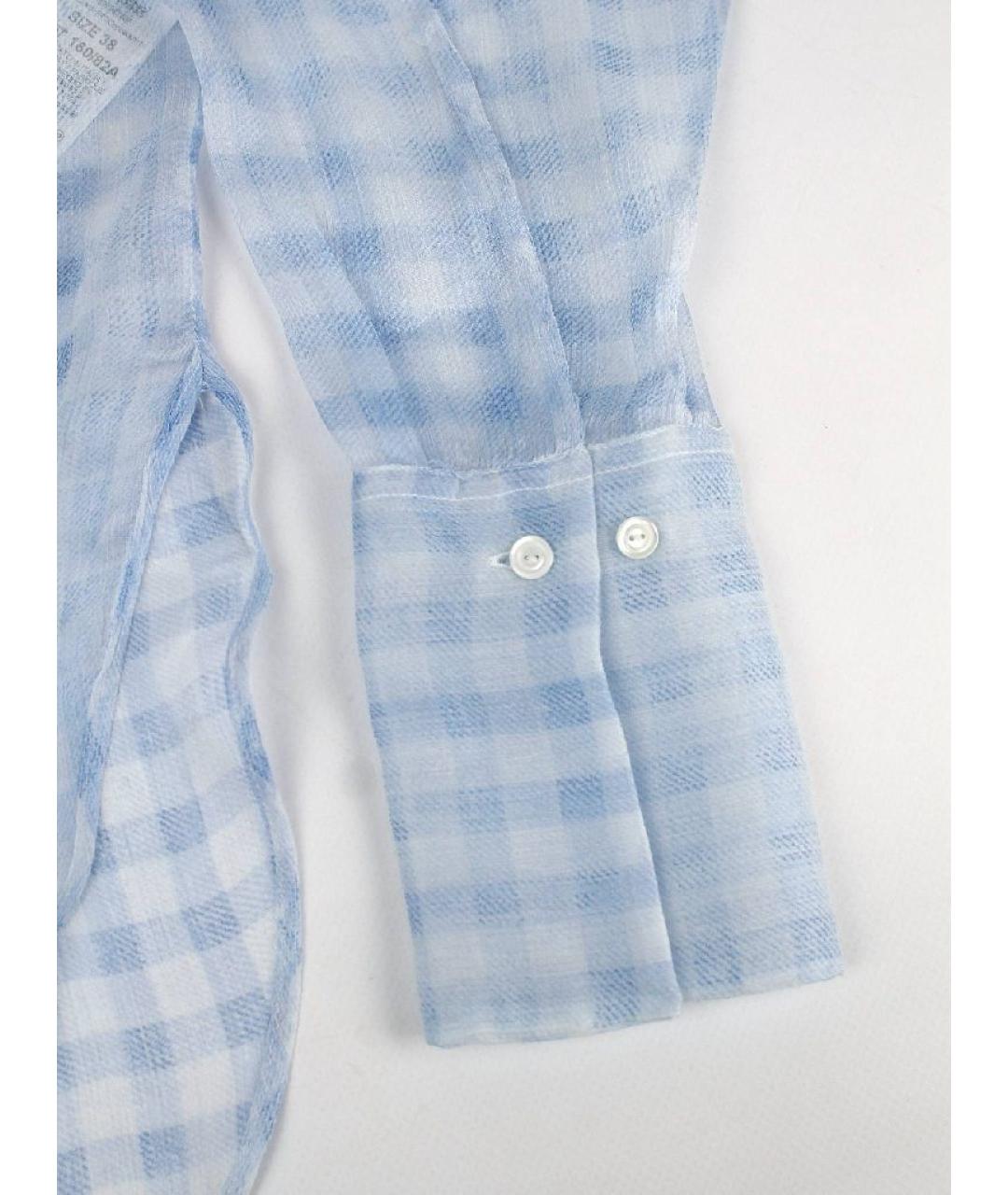 ERMANNO SCERVINO Голубая шелковая рубашка, фото 8