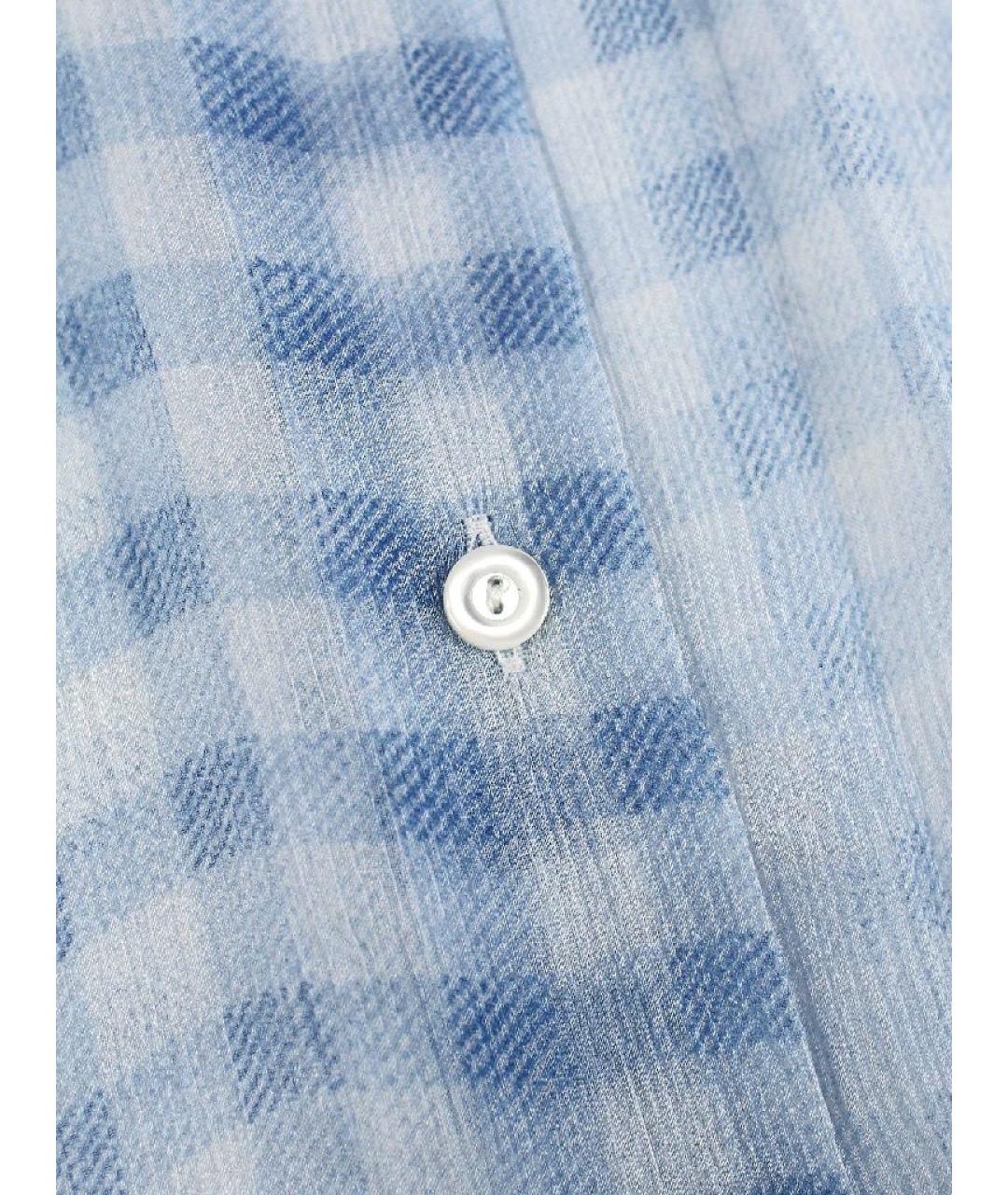 ERMANNO SCERVINO Голубая шелковая рубашка, фото 7