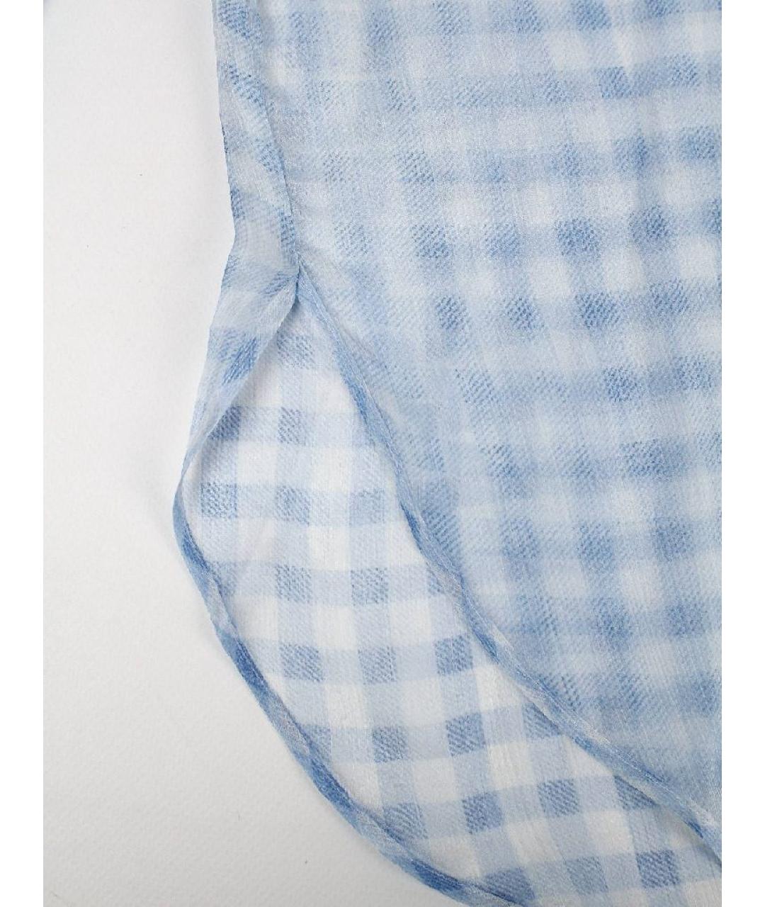 ERMANNO SCERVINO Голубая шелковая рубашка, фото 9