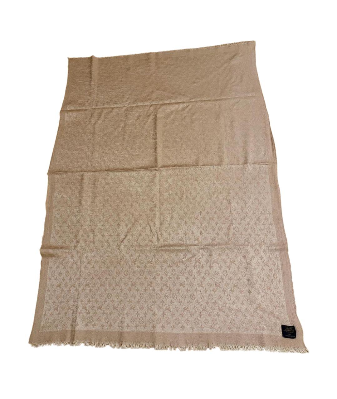 LOUIS VUITTON Розовый шелковый платок, фото 1