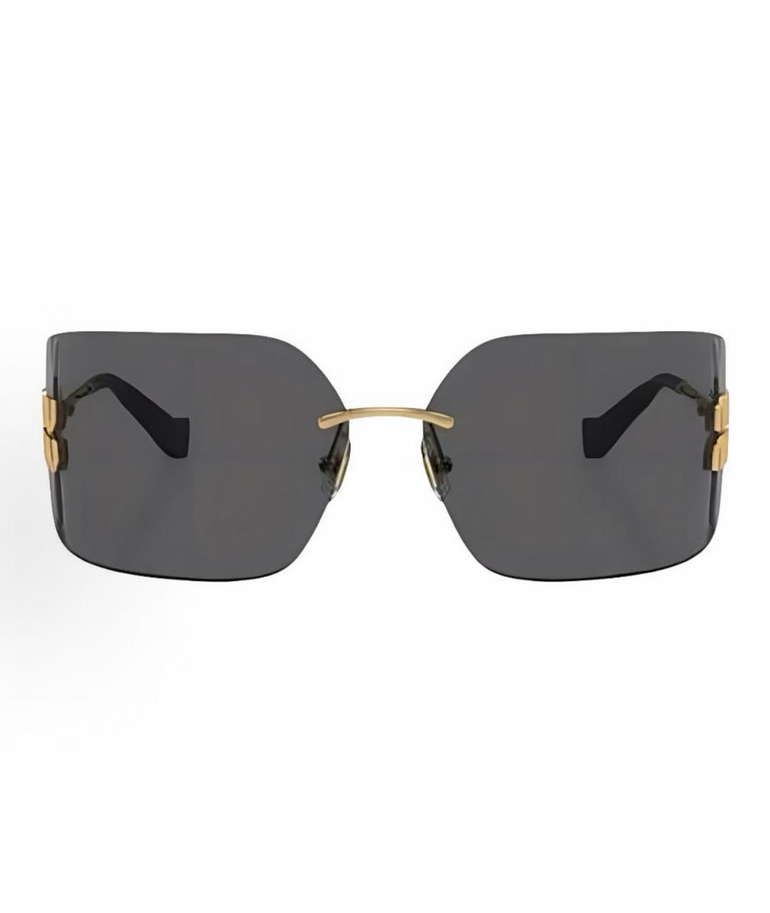 MIU MIU Черные металлические солнцезащитные очки, фото 3