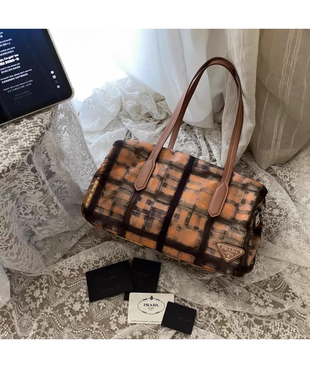 PRADA Коричневая сумка с короткими ручками, фото 7