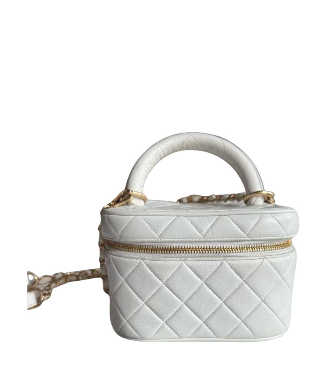 CHANEL Белая кожаная сумка через плечо, фото 1