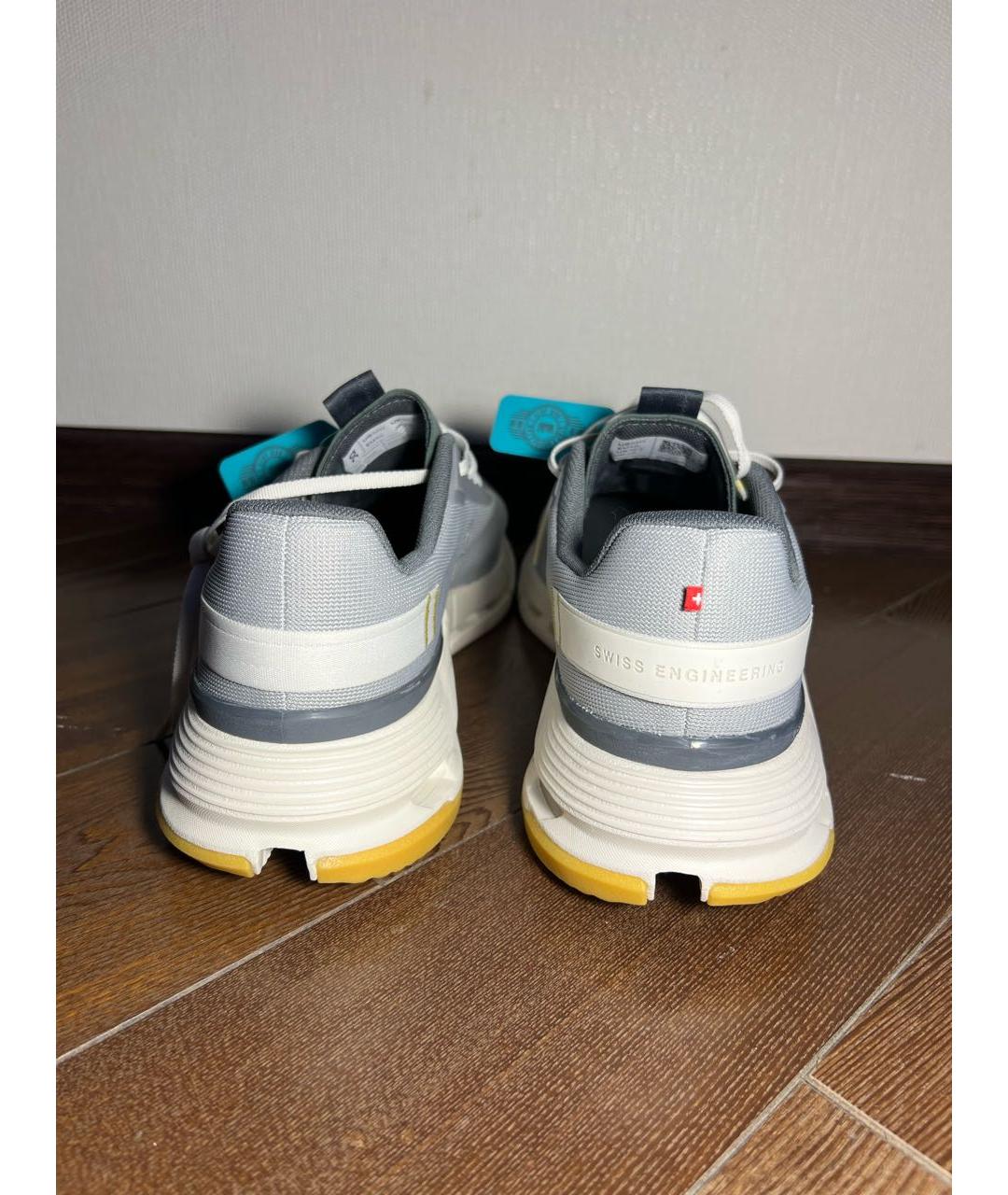 ON Серые текстильные высокие кроссовки / кеды, фото 4