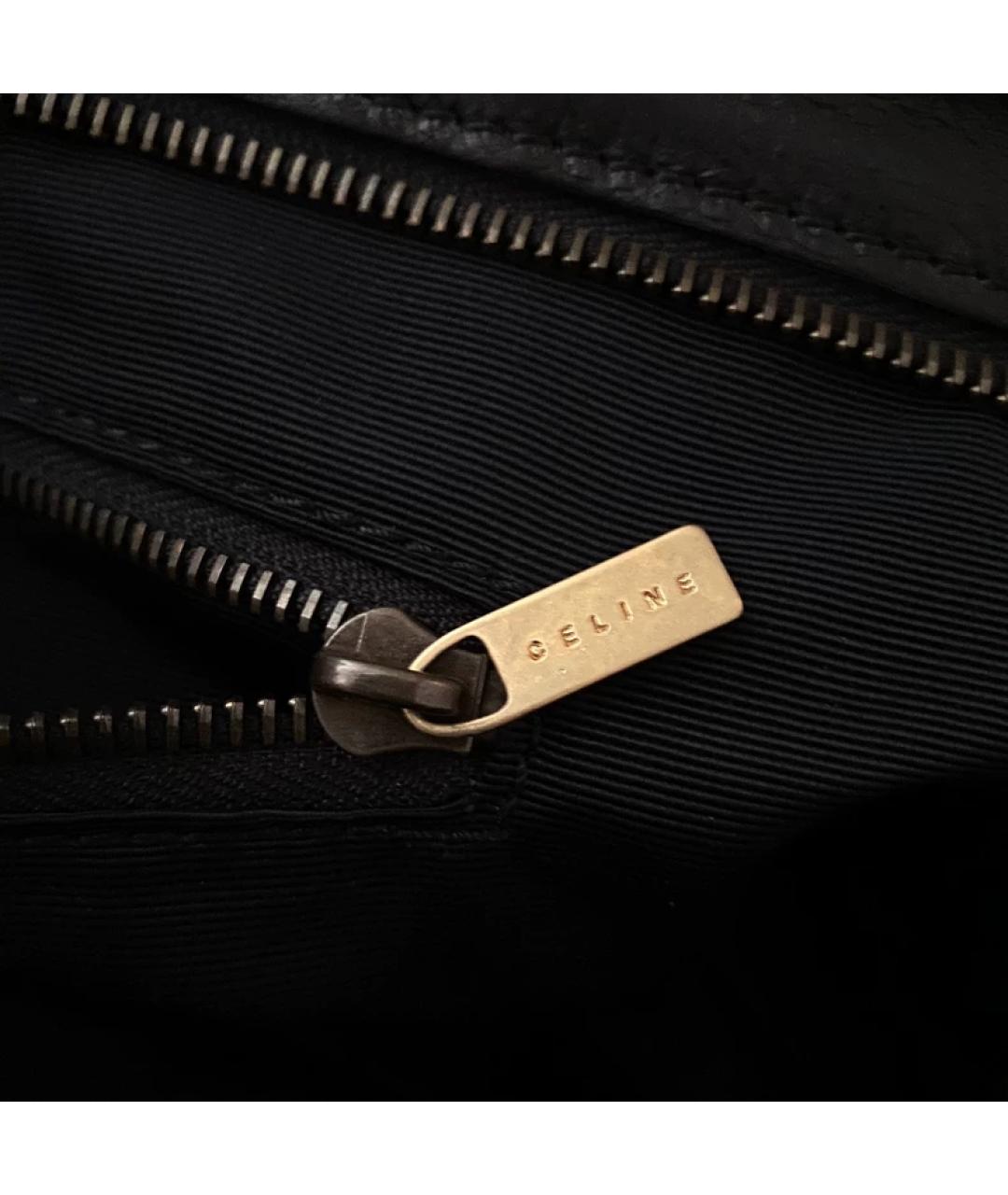 CELINE Черная шерстяная сумка с короткими ручками, фото 7