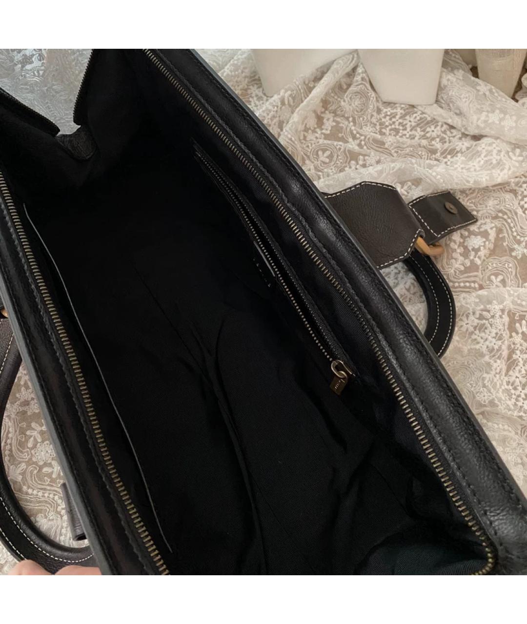 CELINE Черная шерстяная сумка с короткими ручками, фото 6