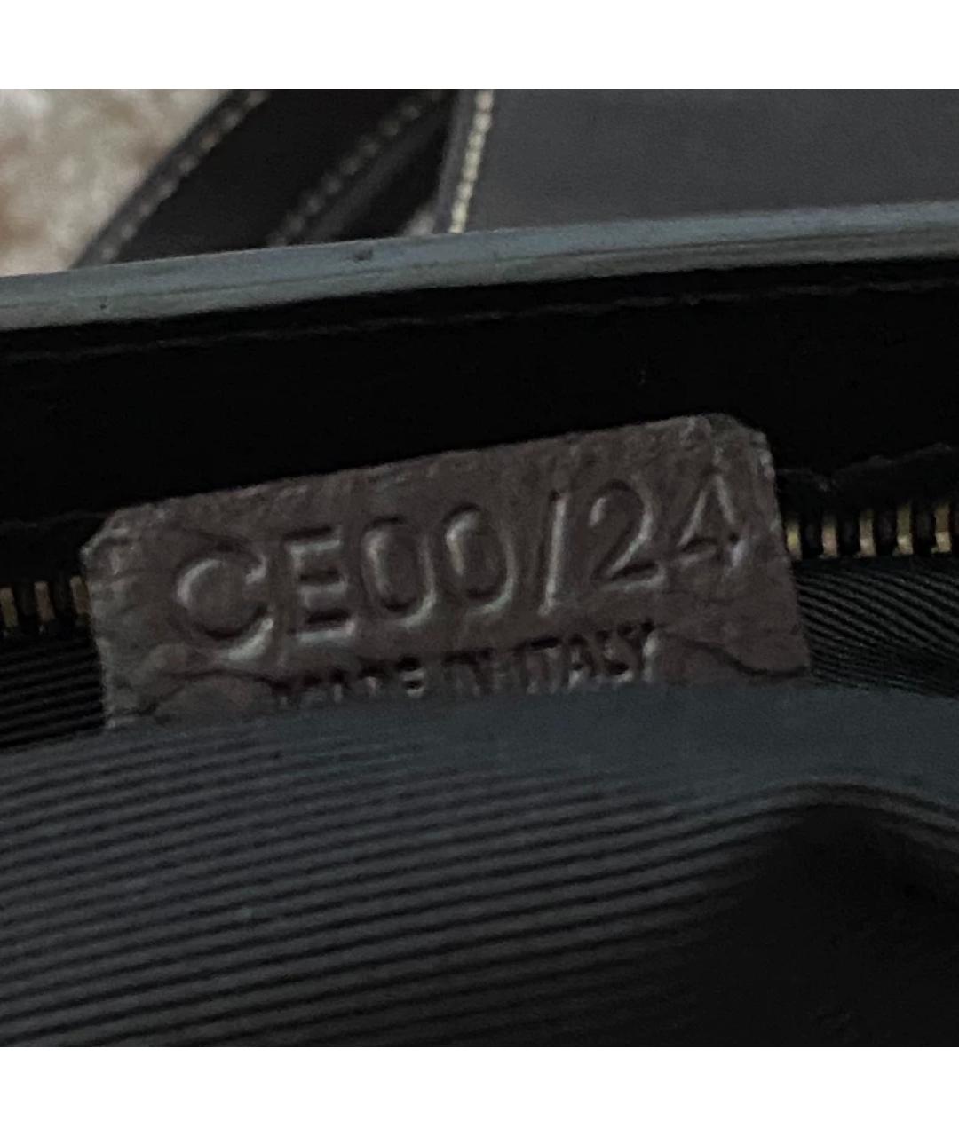 CELINE Черная шерстяная сумка с короткими ручками, фото 9