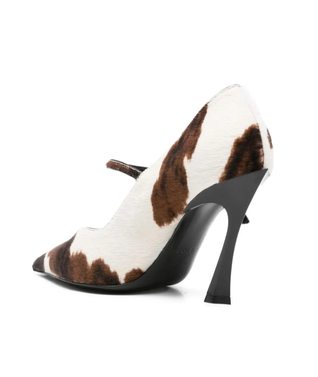 MUGLER Коричневые кожаные туфли, фото 3