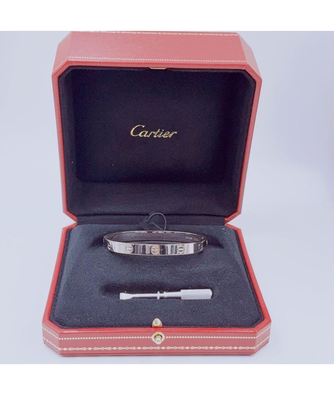 CARTIER Серебрянный браслет из белого золота, фото 3