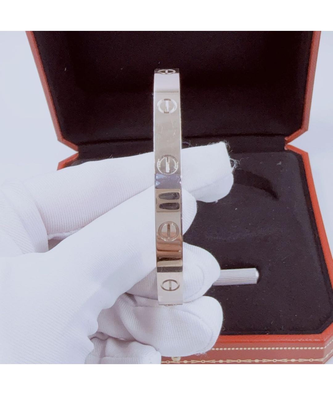 CARTIER Серебрянный браслет из белого золота, фото 4