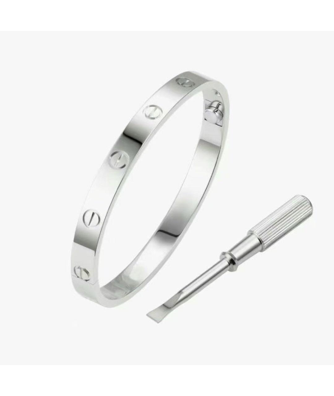 CARTIER Серебрянный браслет из белого золота, фото 2