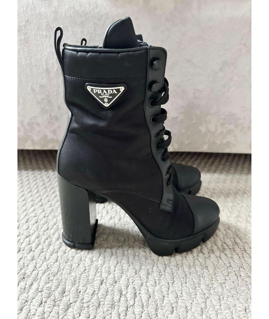 PRADA Черные кожаные ботильоны, фото 8
