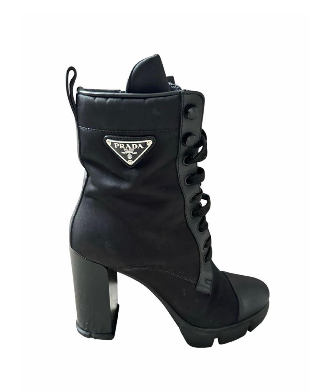 PRADA Черные кожаные ботильоны, фото 9