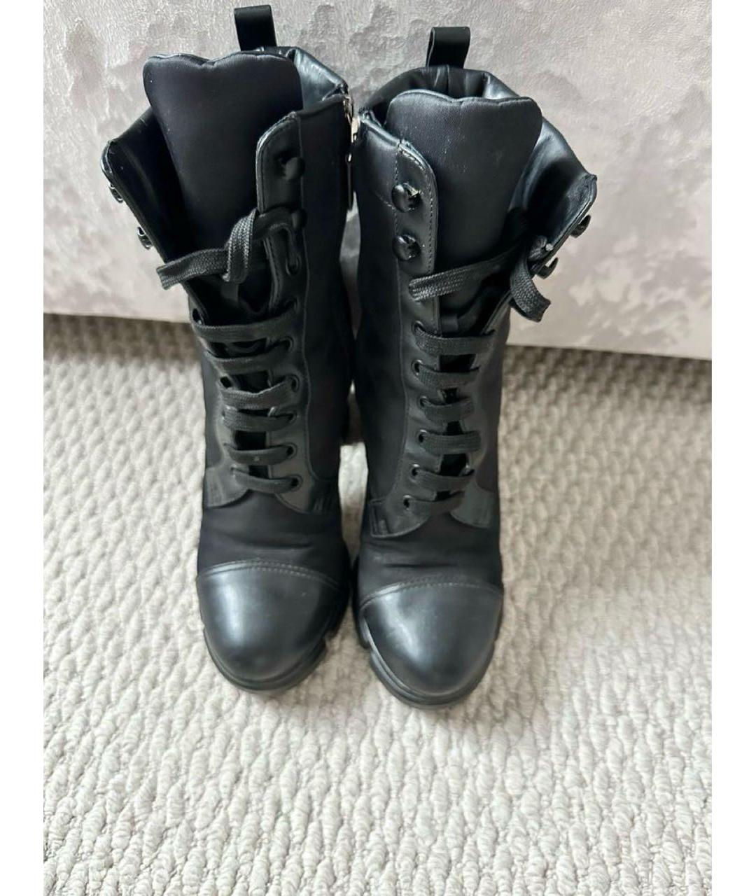 PRADA Черные кожаные ботильоны, фото 2