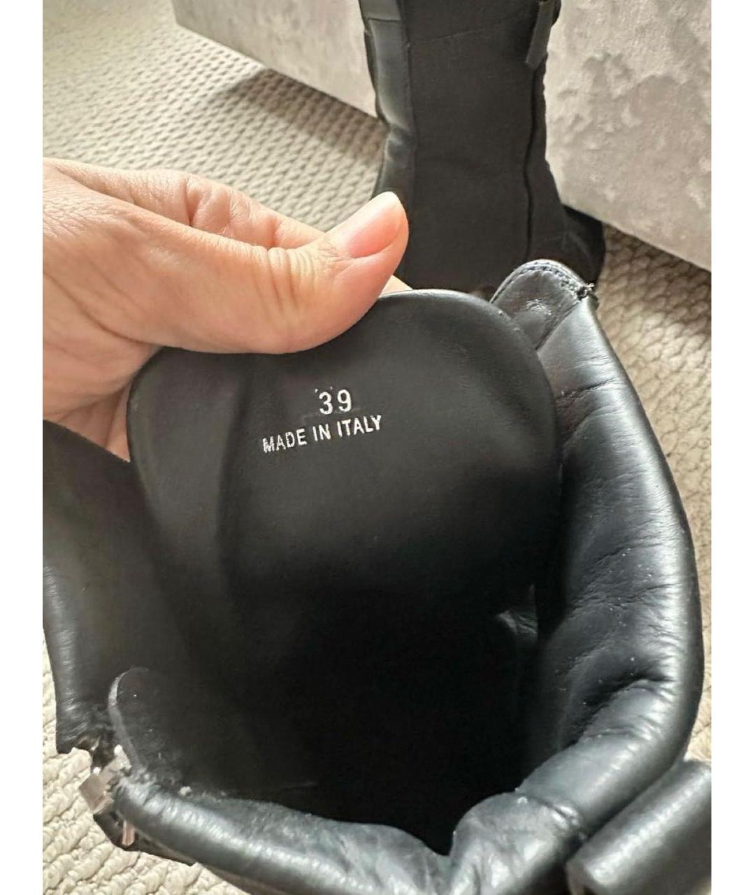 PRADA Черные кожаные ботильоны, фото 6