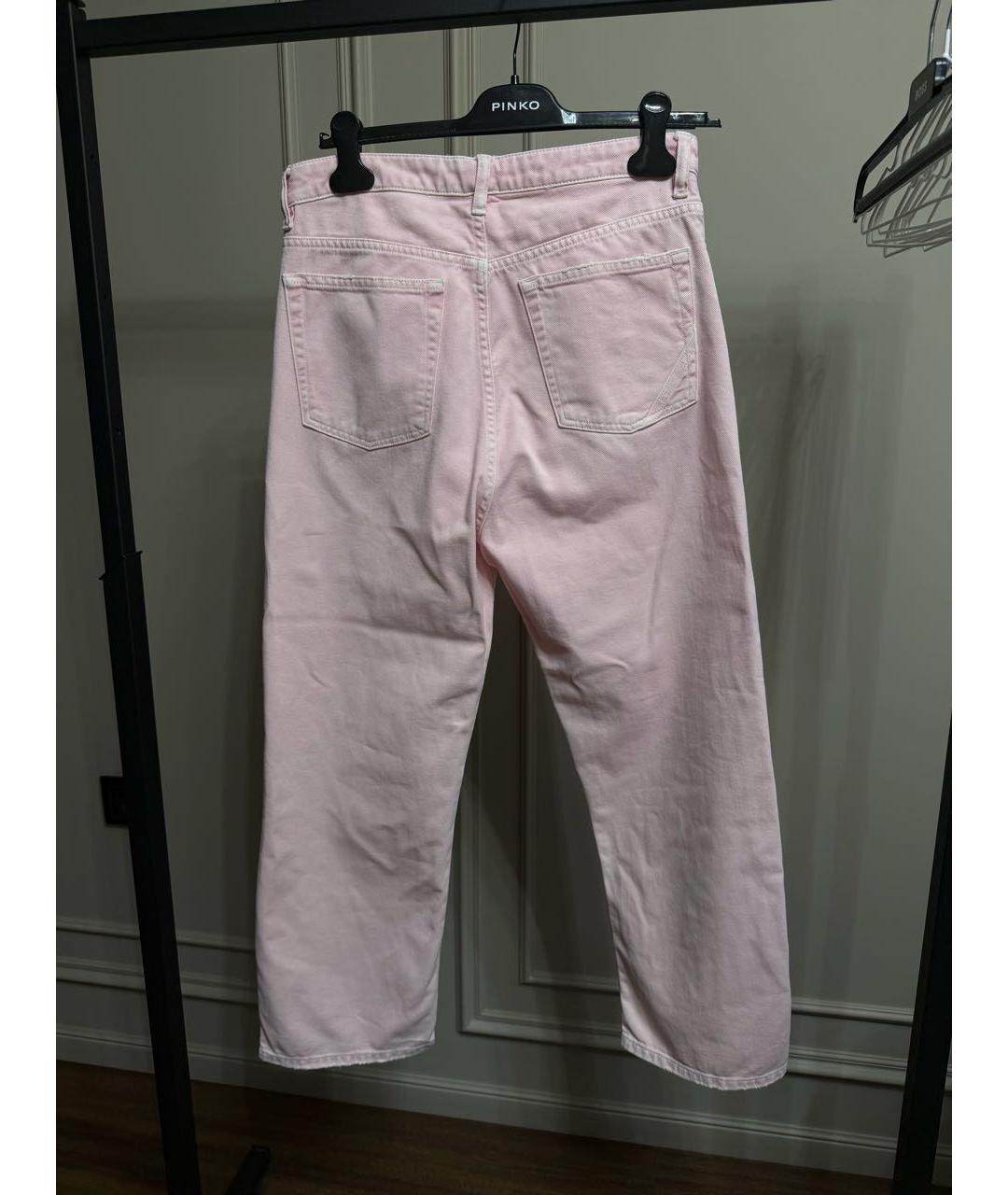 3X1 Розовые хлопко-эластановые прямые джинсы, фото 2