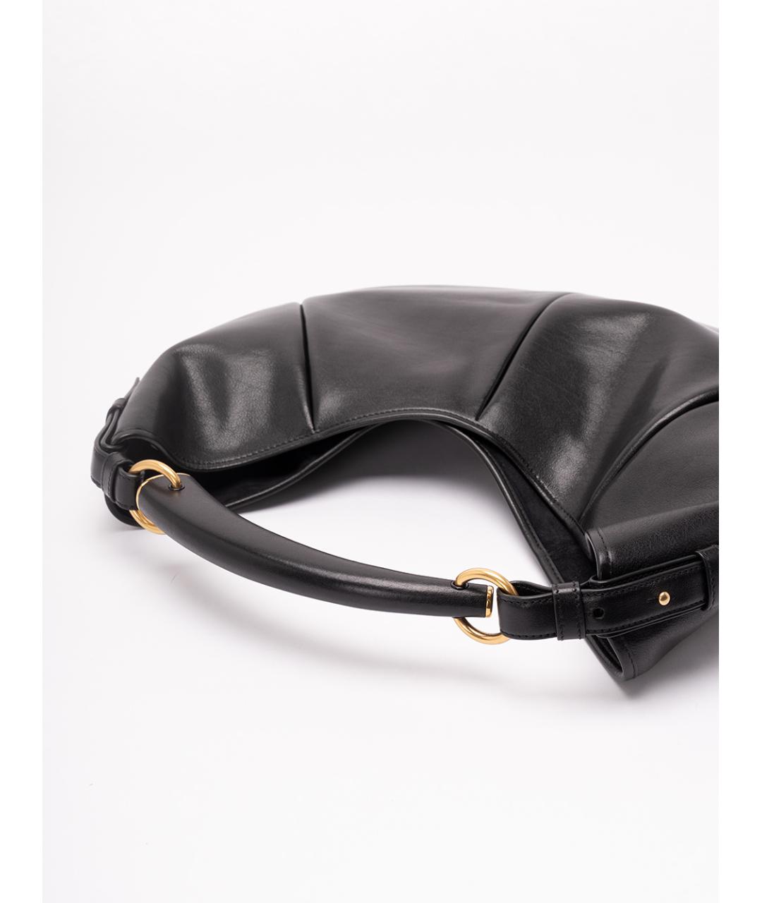 SAINT LAURENT Черная кожаная сумка через плечо, фото 3