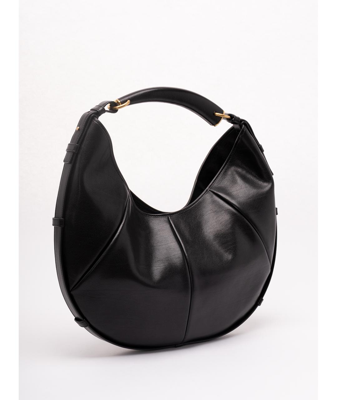 SAINT LAURENT Черная кожаная сумка через плечо, фото 2