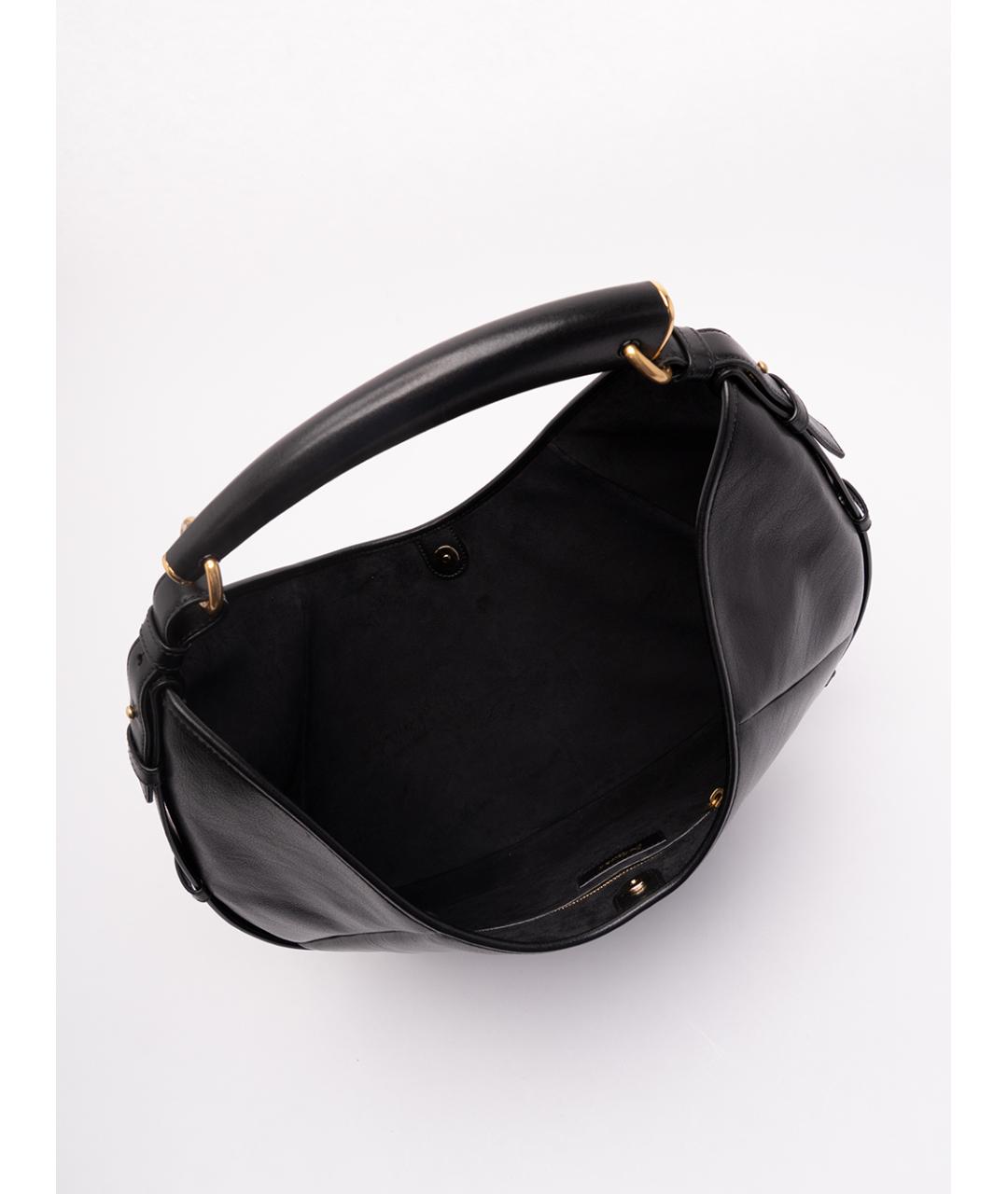 SAINT LAURENT Черная кожаная сумка через плечо, фото 4