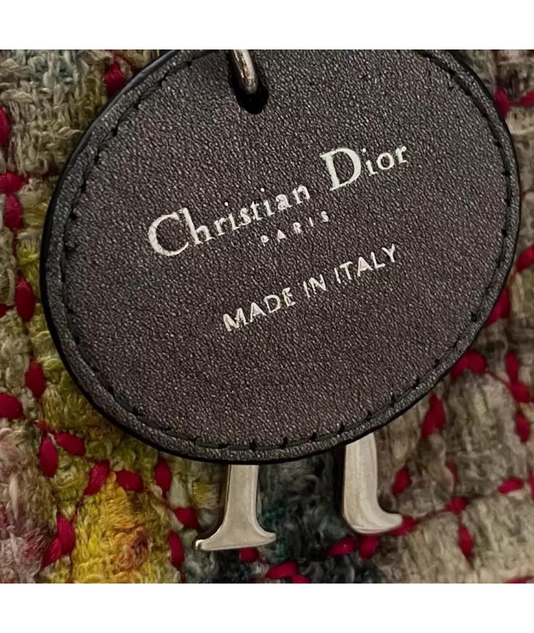 CHRISTIAN DIOR Мульти шерстяная сумка с короткими ручками, фото 4