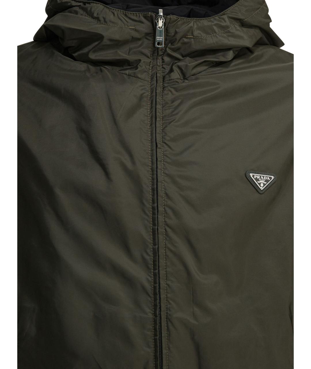 PRADA Зеленая полиамидовая куртка, фото 5