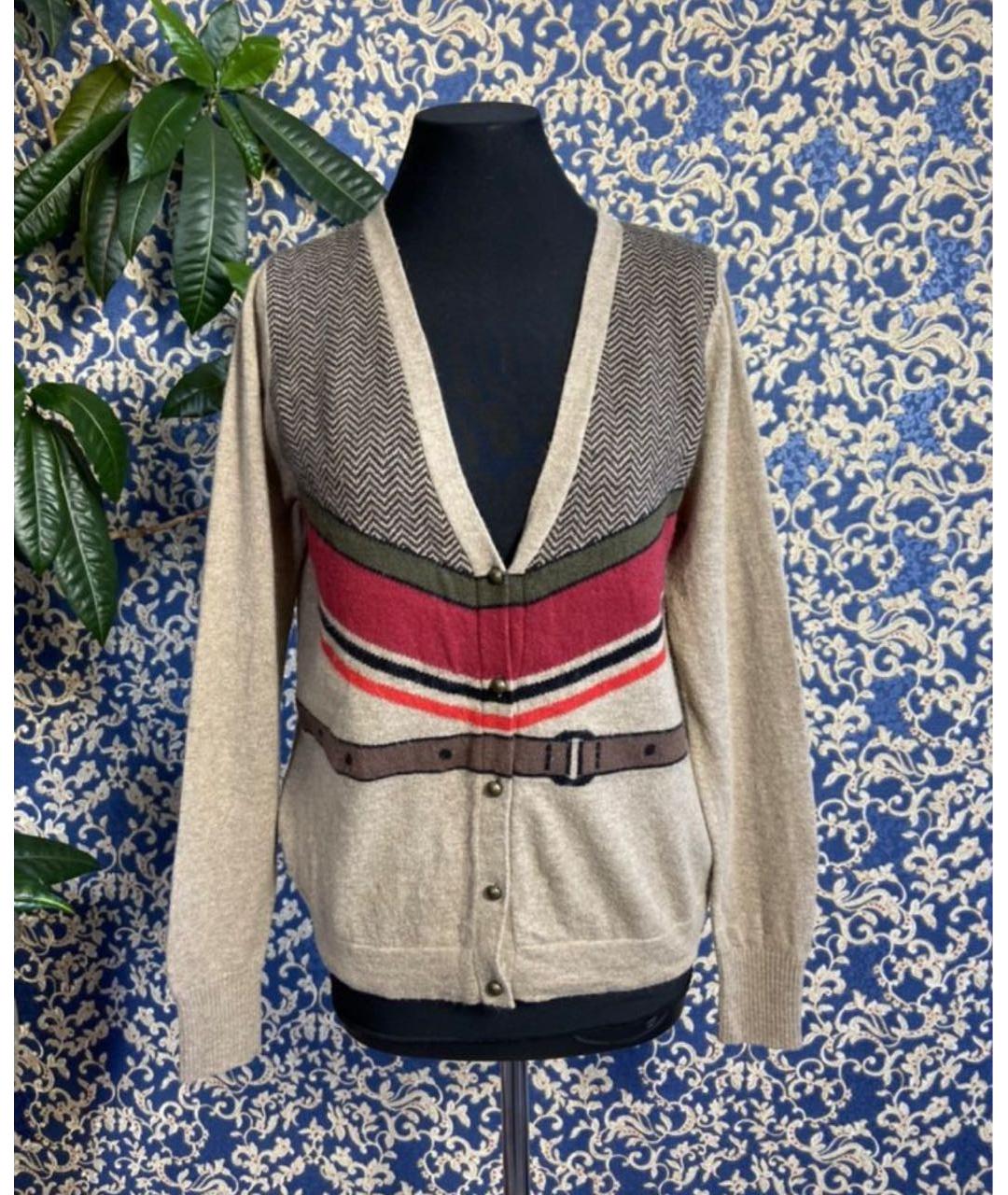 WEEKEND MAX MARA Бежевый шерстяной кардиган, фото 8