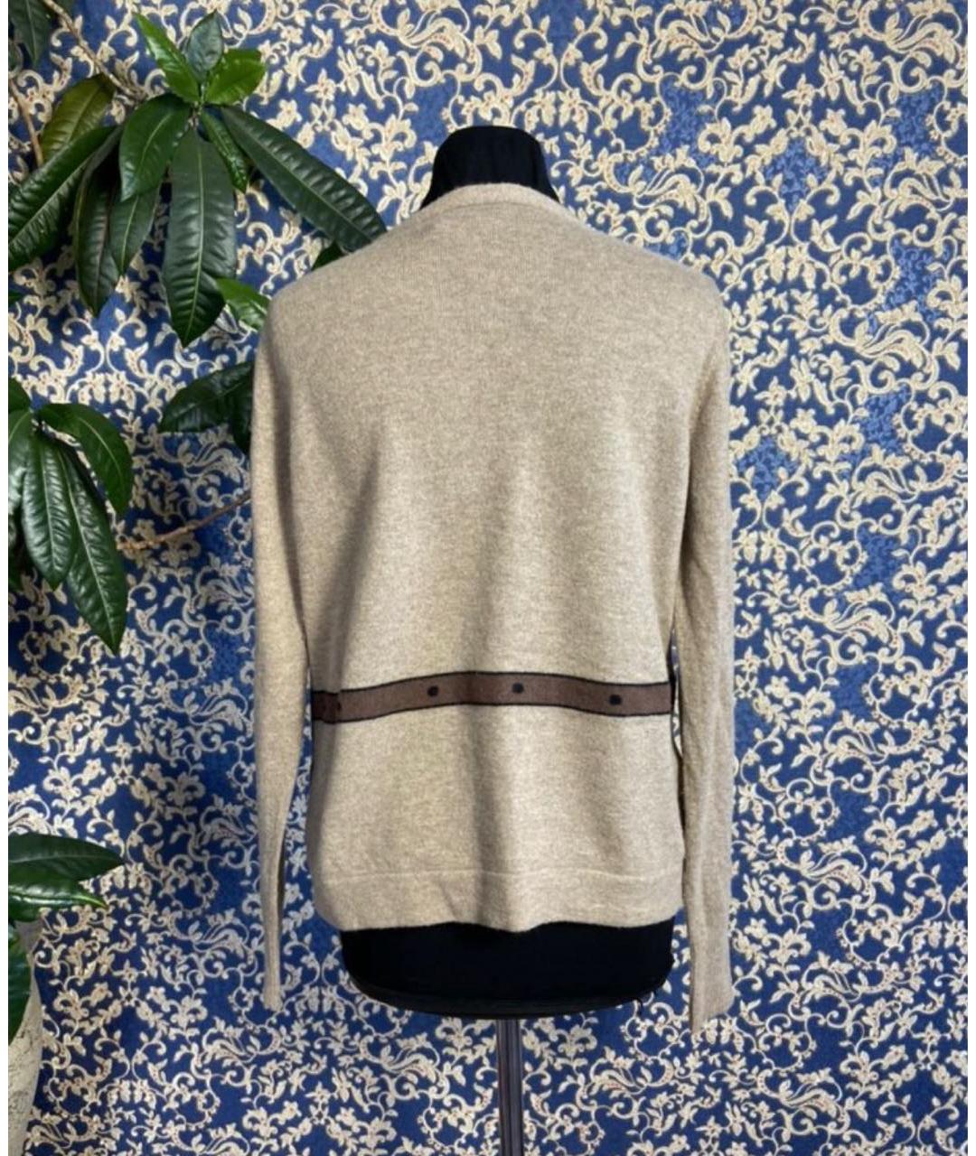 WEEKEND MAX MARA Бежевый шерстяной кардиган, фото 2