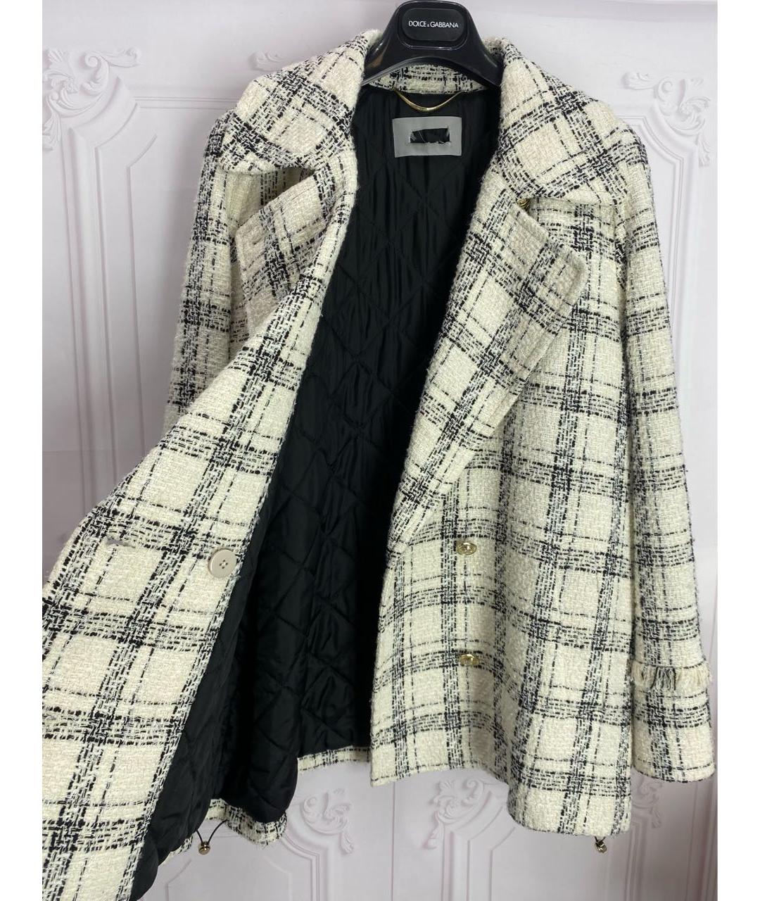 MAX MARA Белое хлопковое пальто, фото 5