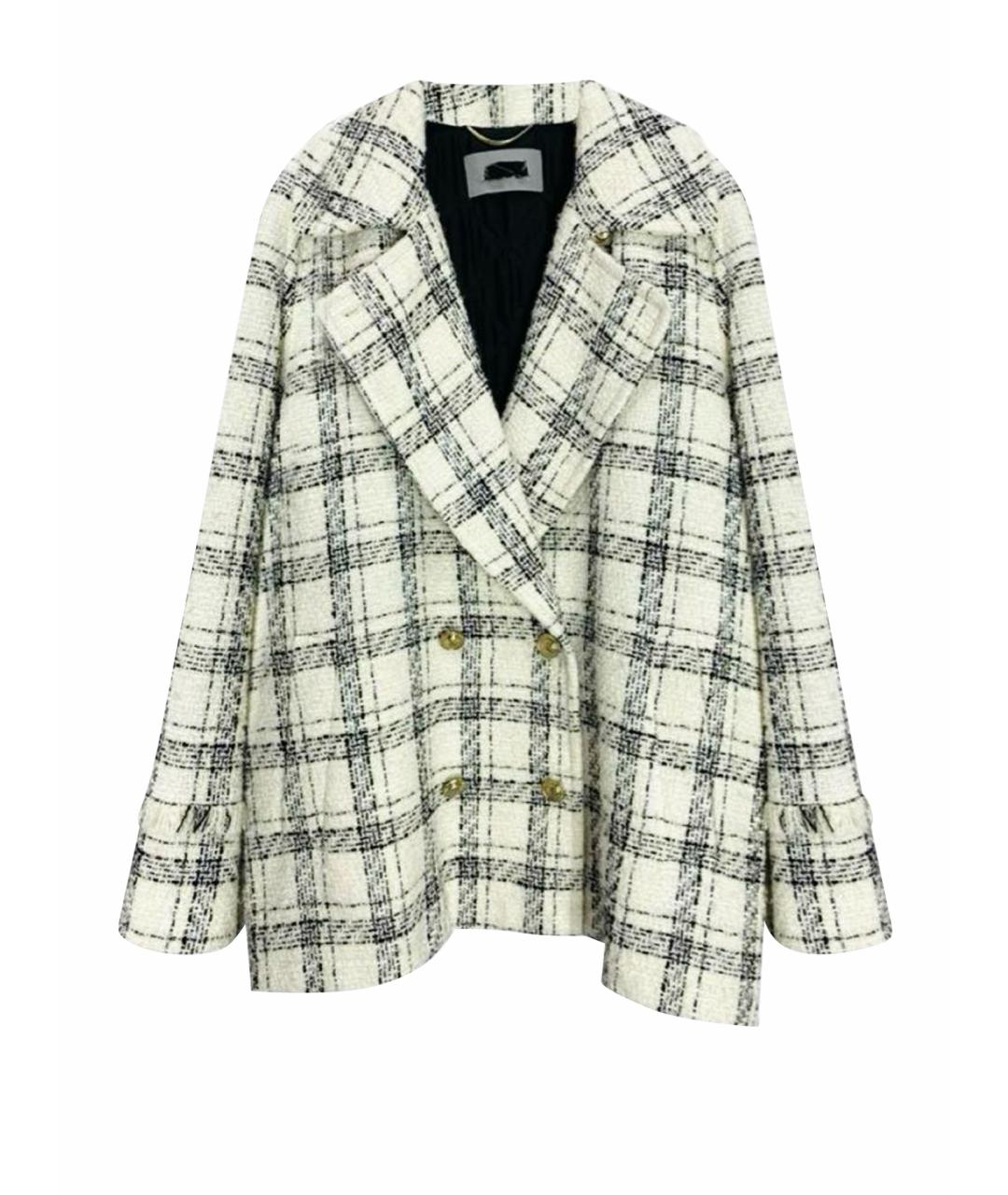 MAX MARA Белое хлопковое пальто, фото 1