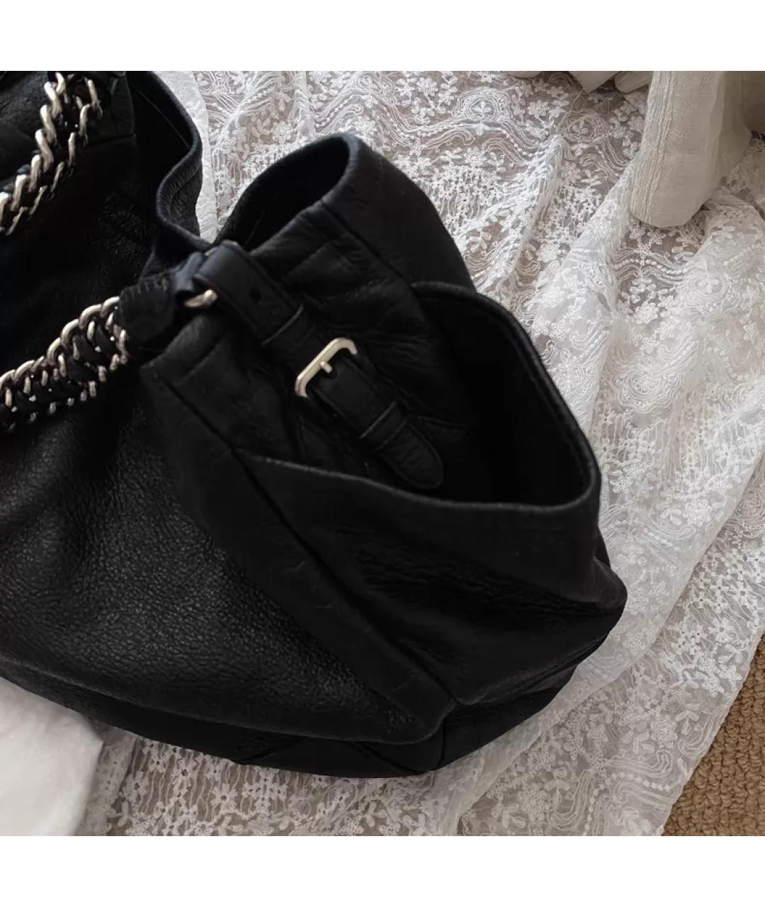 PRADA Черная кожаная сумка тоут, фото 3