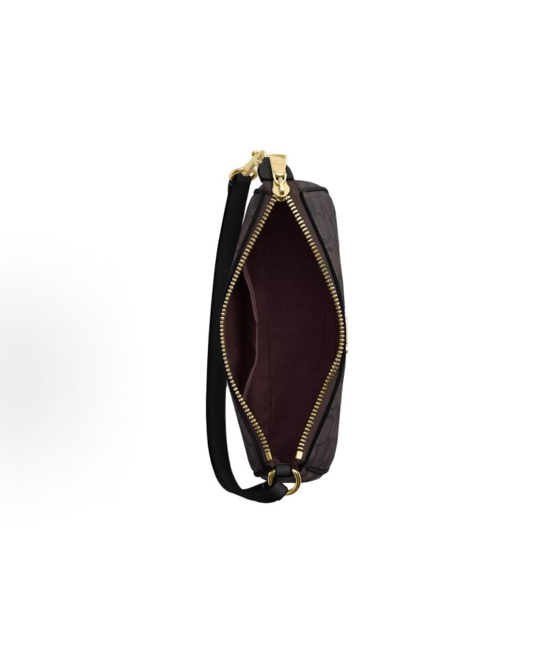 COACH Коричневая сумка с короткими ручками, фото 3