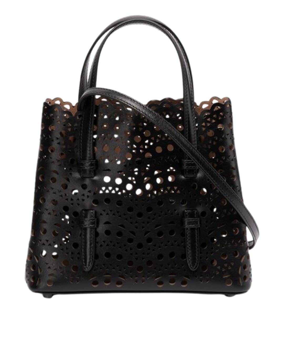 ALAIA Черная кожаная сумка тоут, фото 1