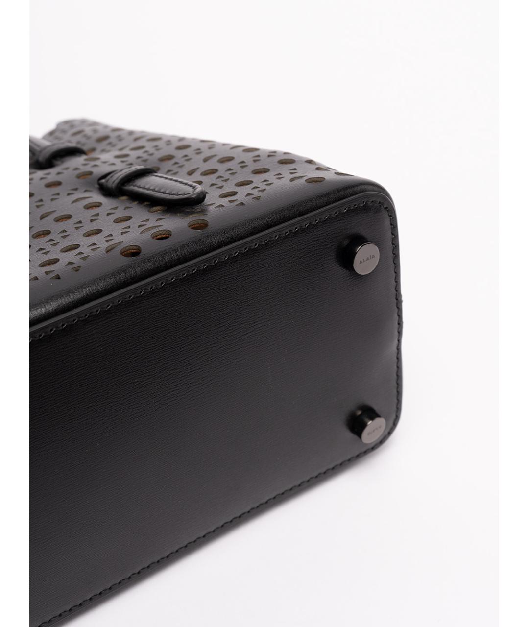 ALAIA Черная кожаная сумка тоут, фото 4