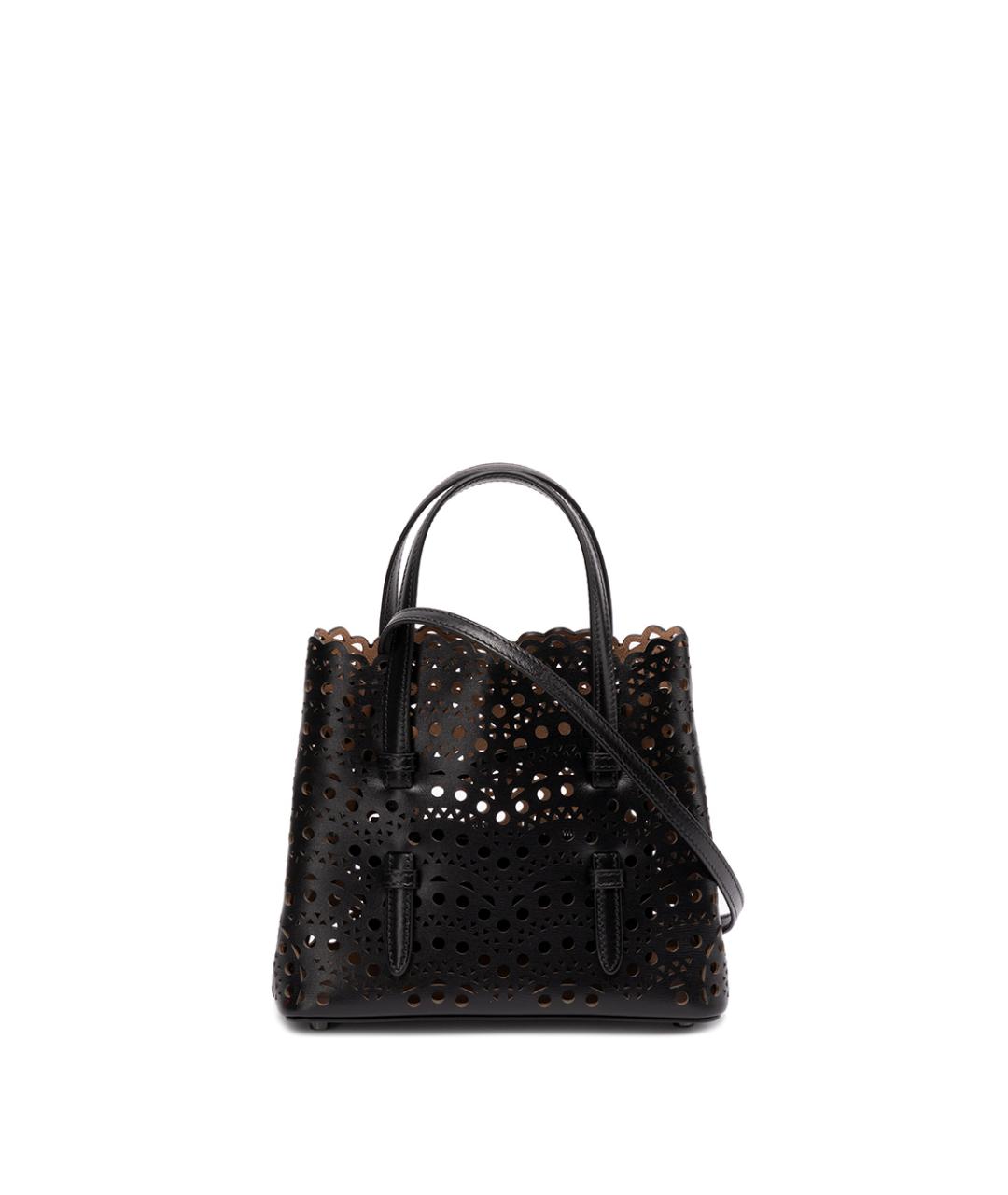 ALAIA Черная кожаная сумка тоут, фото 6