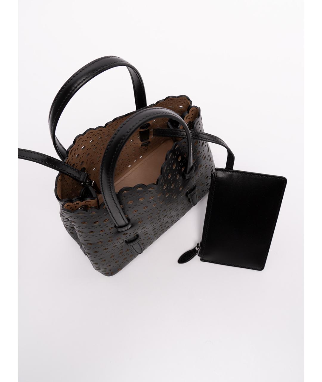 ALAIA Черная кожаная сумка тоут, фото 5