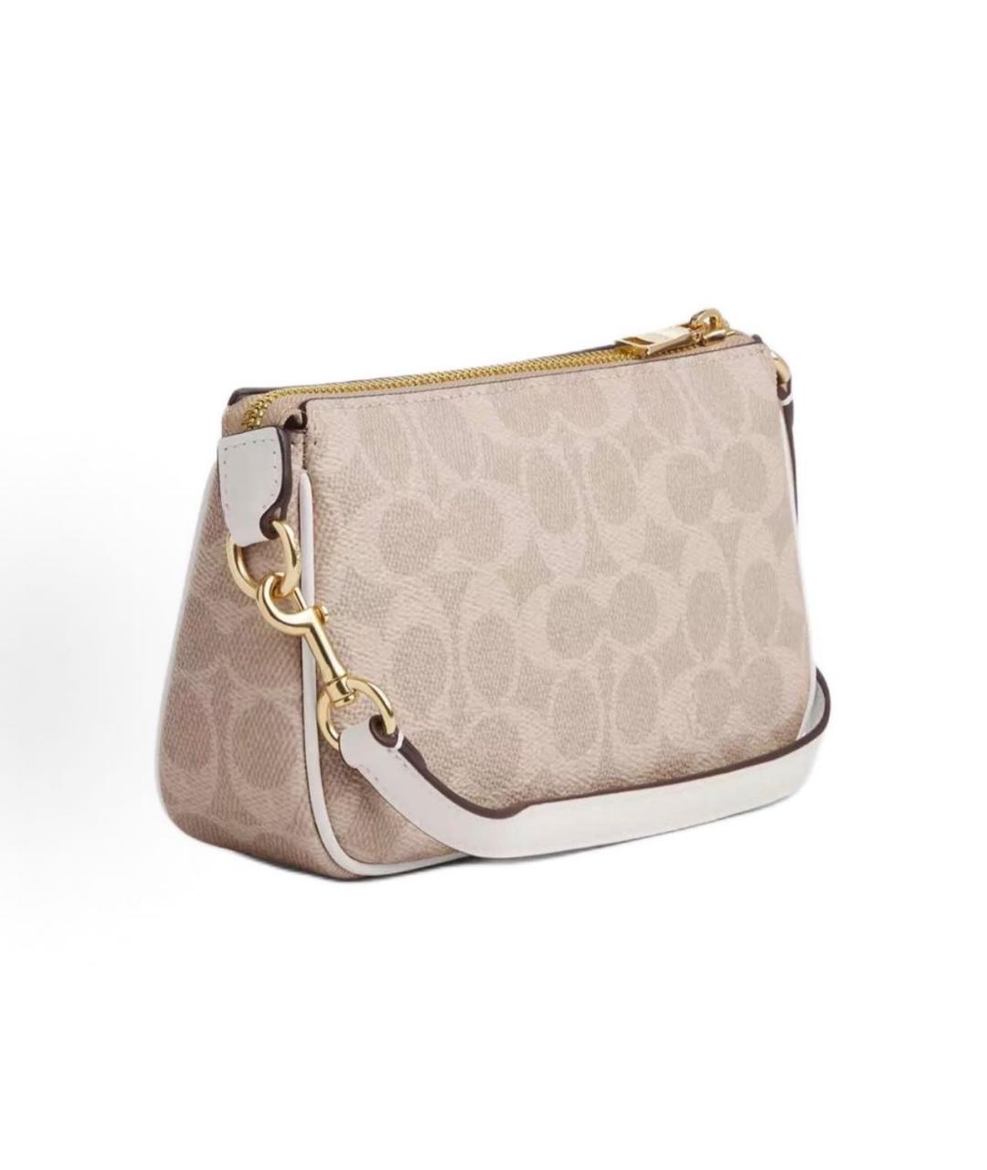 COACH Бежевая сумка с короткими ручками, фото 2
