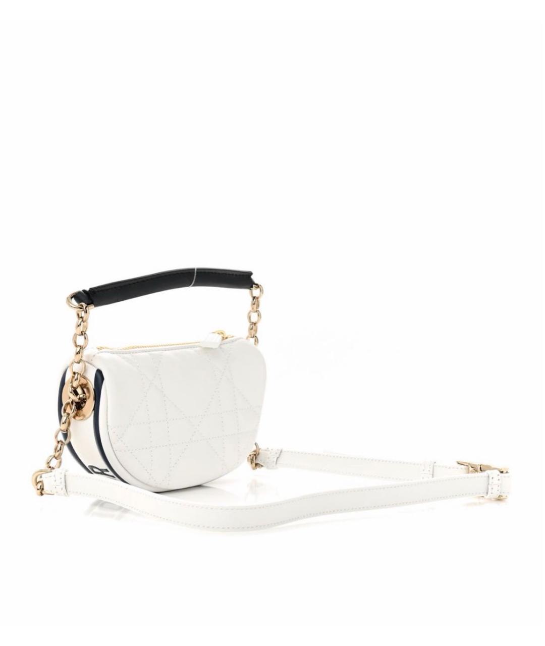 CHRISTIAN DIOR Белая кожаная сумка через плечо, фото 6