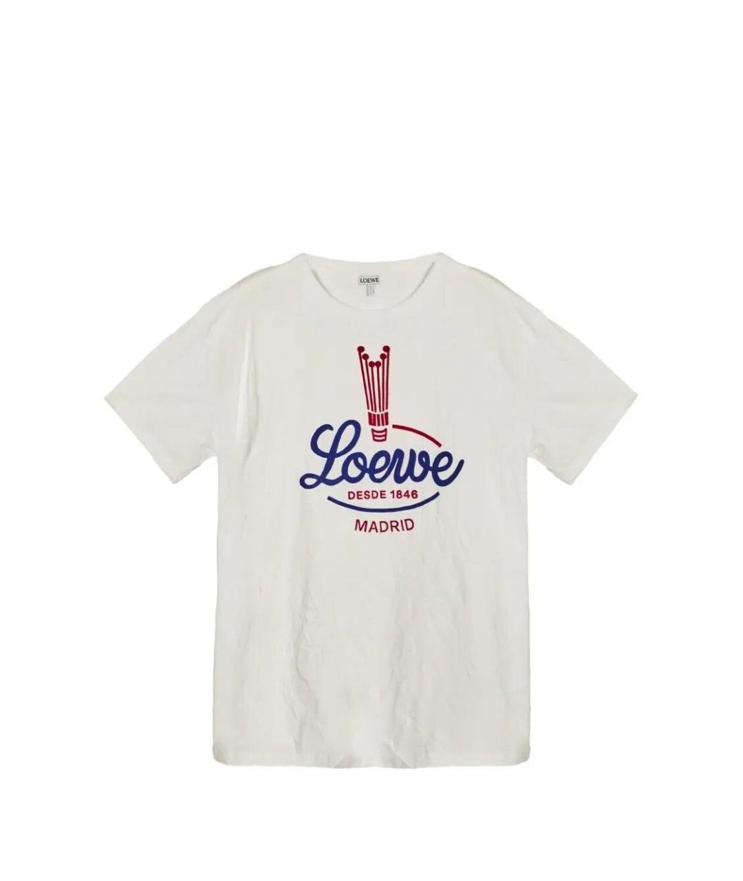 LOEWE Белая полиэстеровая футболка, фото 1