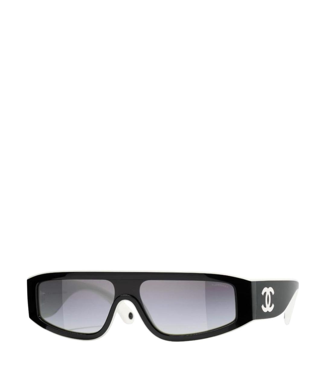 CHANEL Черные пластиковые солнцезащитные очки, фото 1