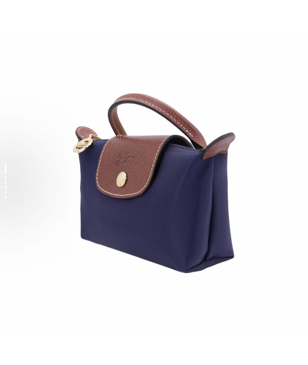 LONGCHAMP Темно-синяя сумка с короткими ручками, фото 3